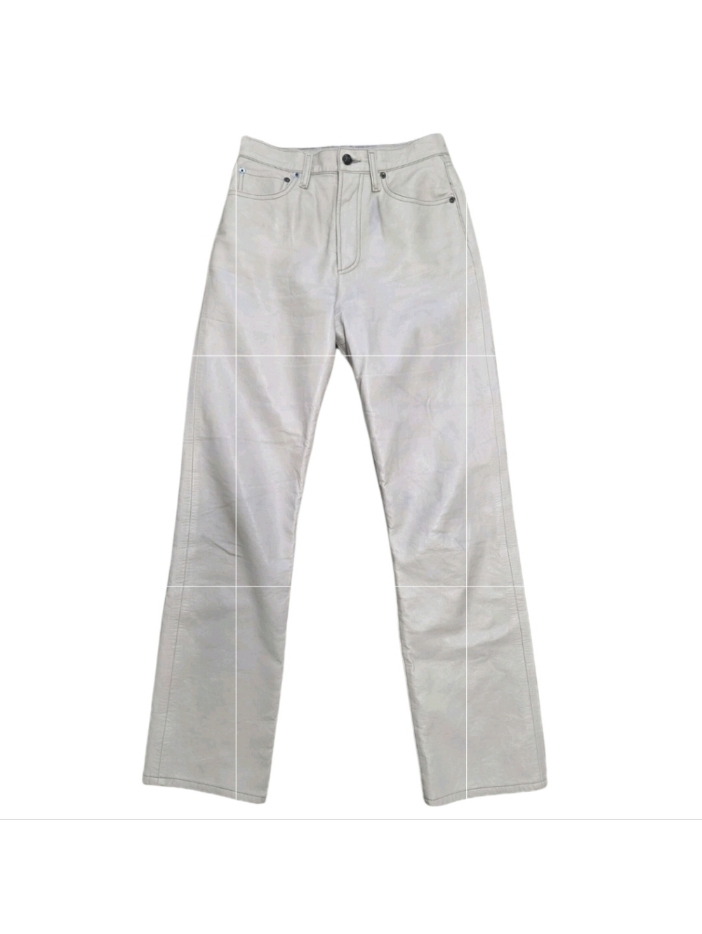 Agolde Recycled Leather 90s Pants Women’s 25 Pinch Waist High Rise Powder White